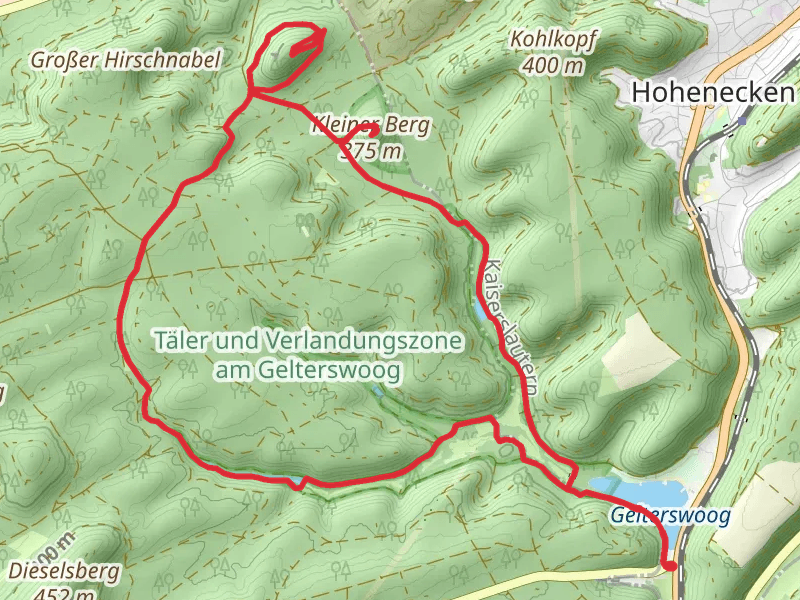 Gelterswoog, Burgruine Perlenberg and Romische Hugelsiedlung Loop