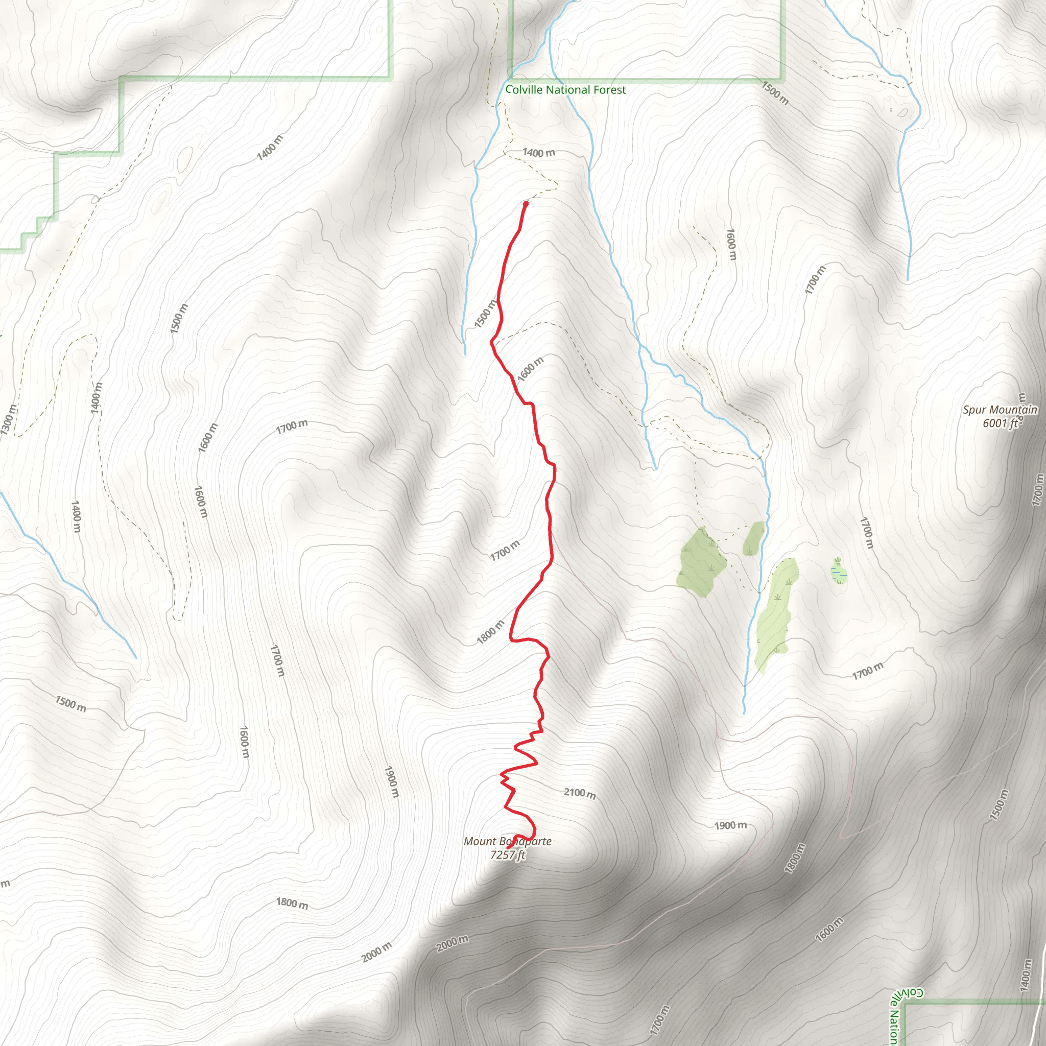 Mount Bonaparte mobile static map