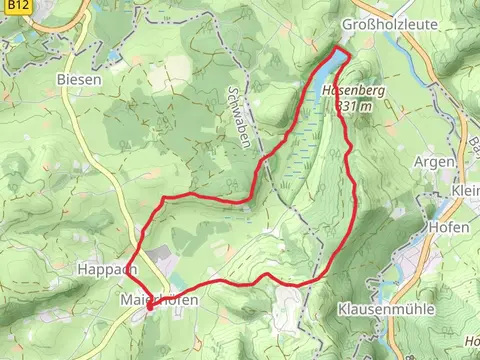 Hengelesweiher via Skulpturenweg Maierhoefen and Hengelesweiher Runde