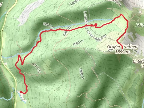 Großer Traithen Peak Walk via Wanderweg 658 Brunnstein