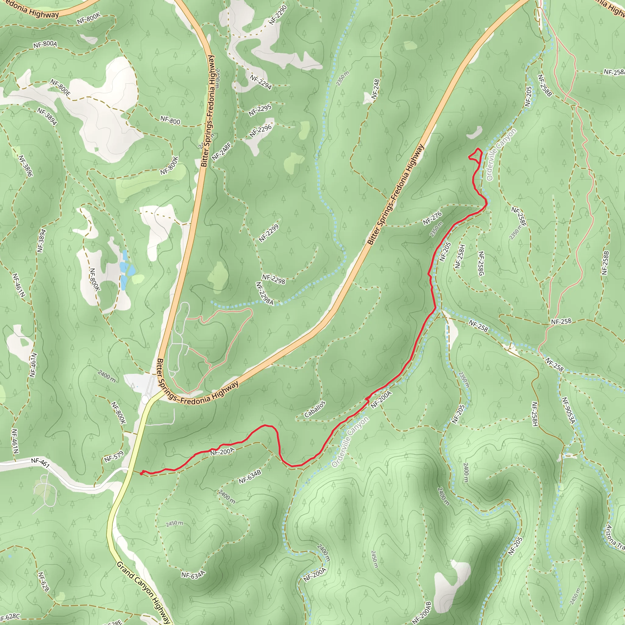 Ceballos Trail mobile static map