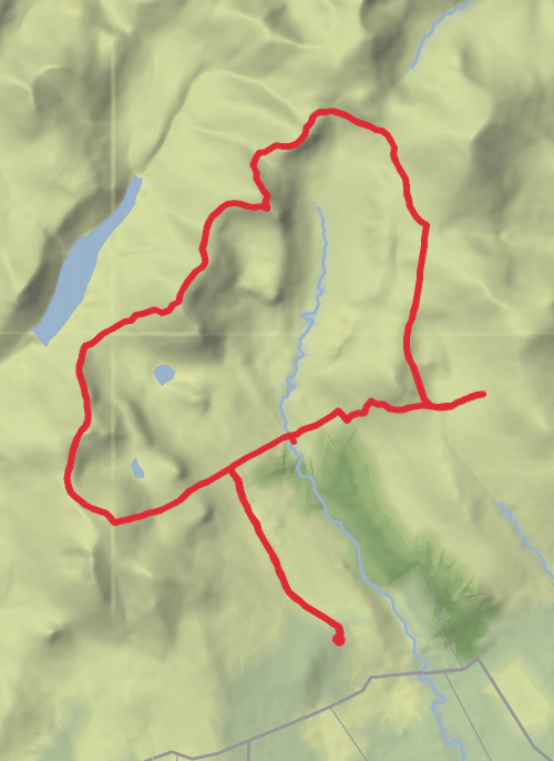 Hike on Mournes. Annalong Valley loop. mobile static map