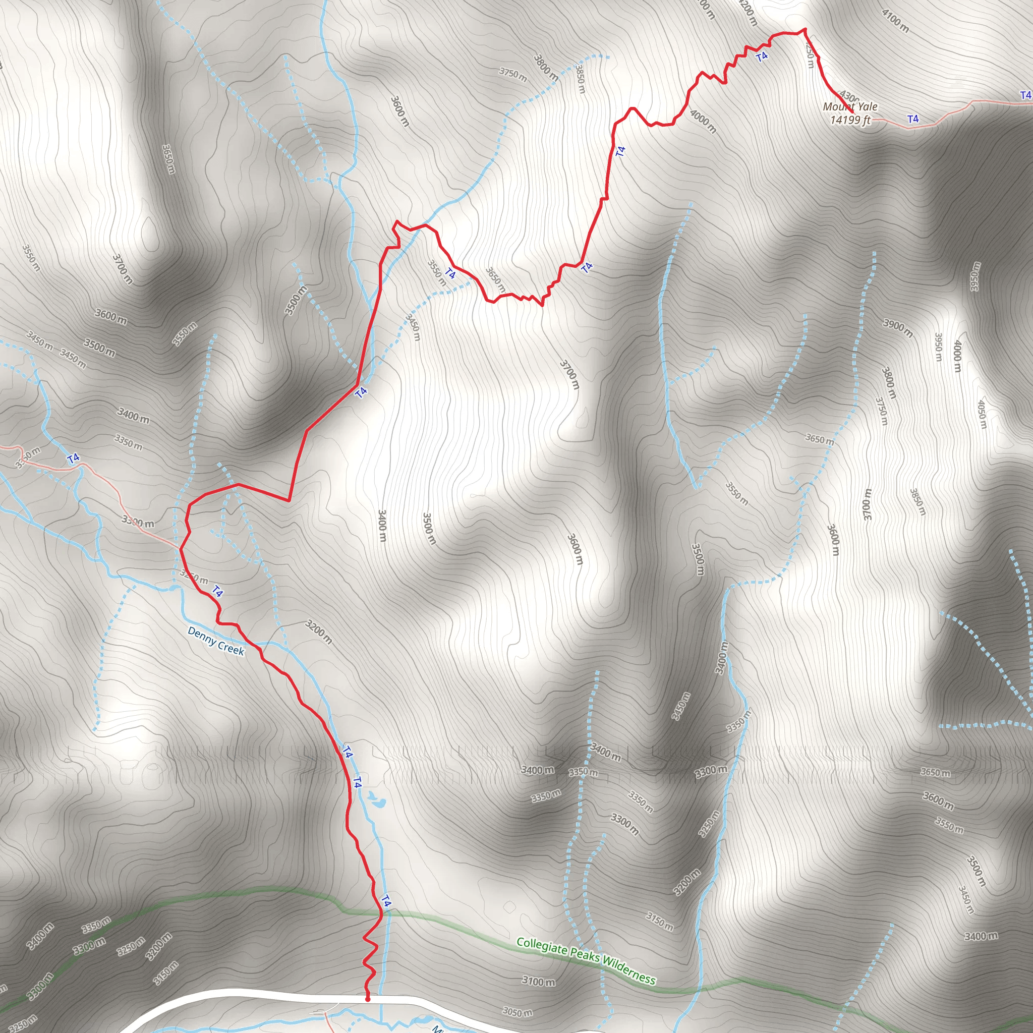Mount Yale Trail mobile static map