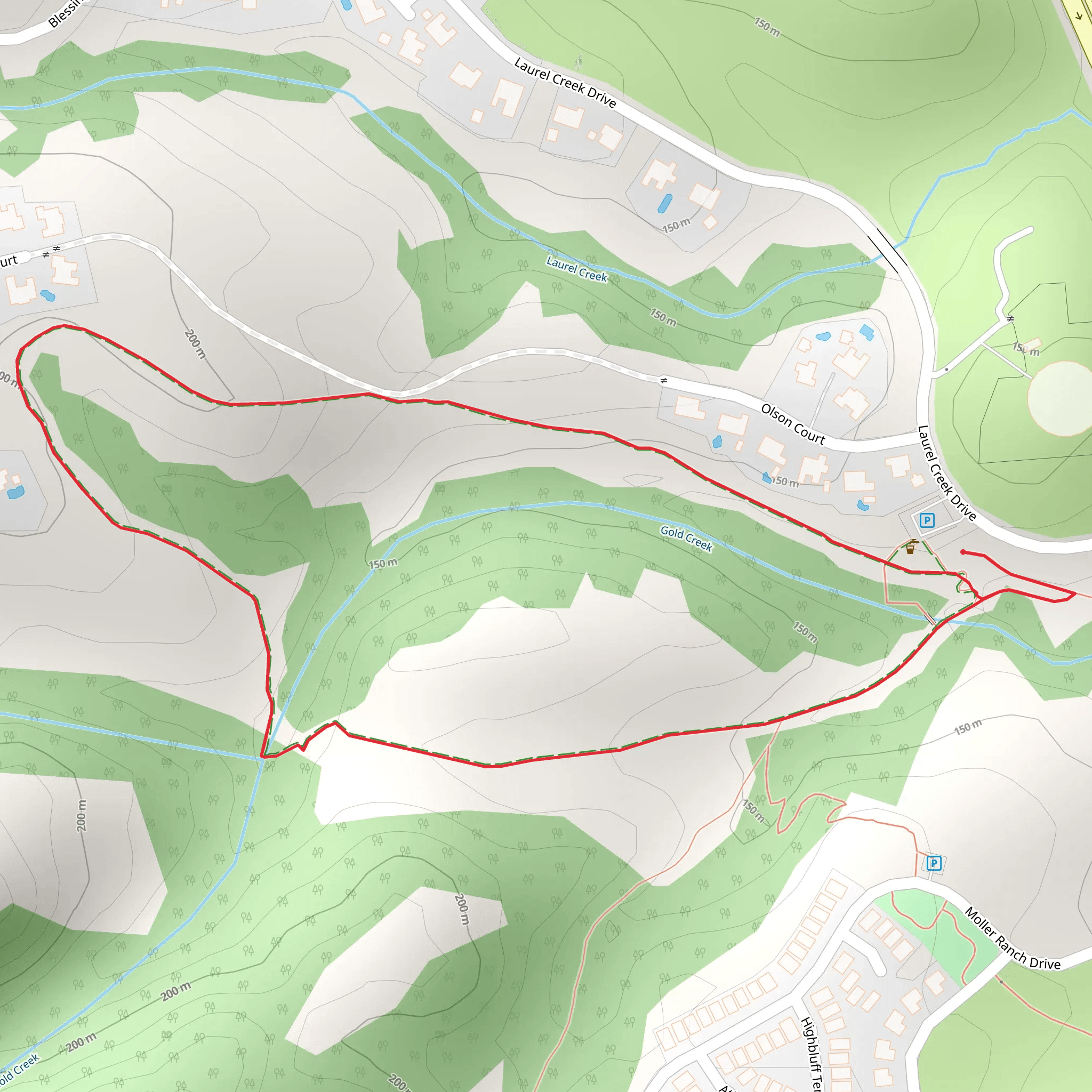 Gold Creek Loop mobile static map