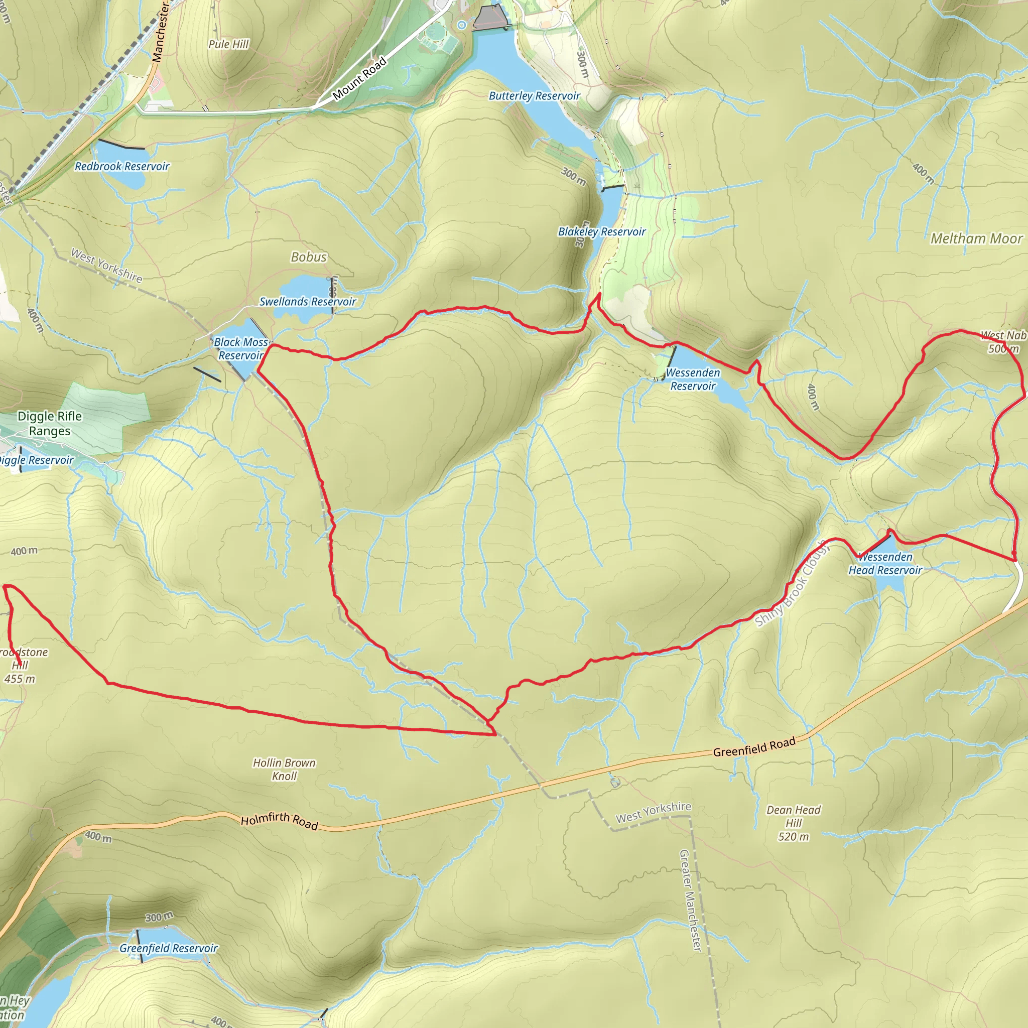 Peak Bagging PD- 01 Wessenden Moor mobile static map