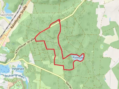 Pinnsee via Wasserkrüger Weg and Alter Frachtweg Loop