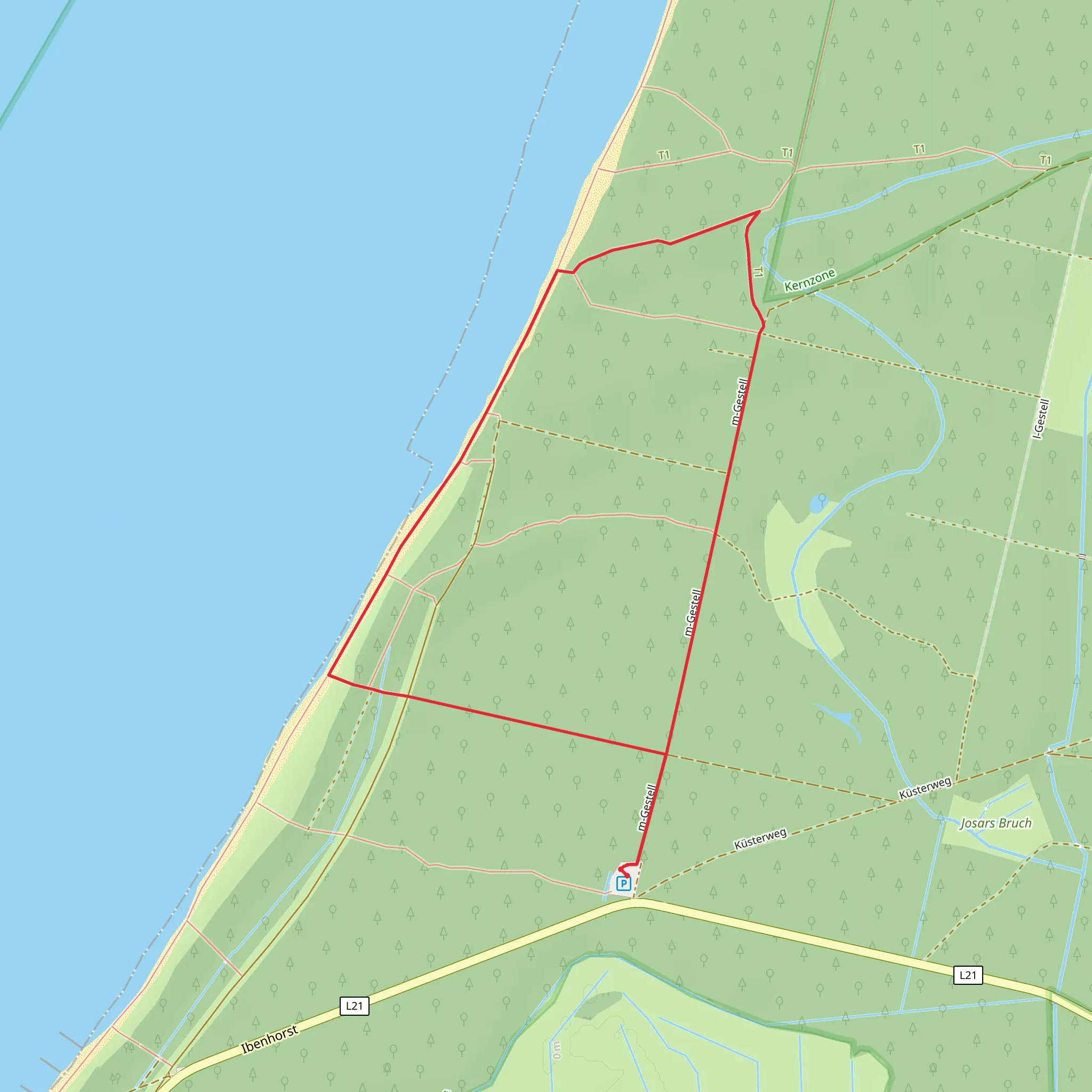 Rehberge Loop mobile static map