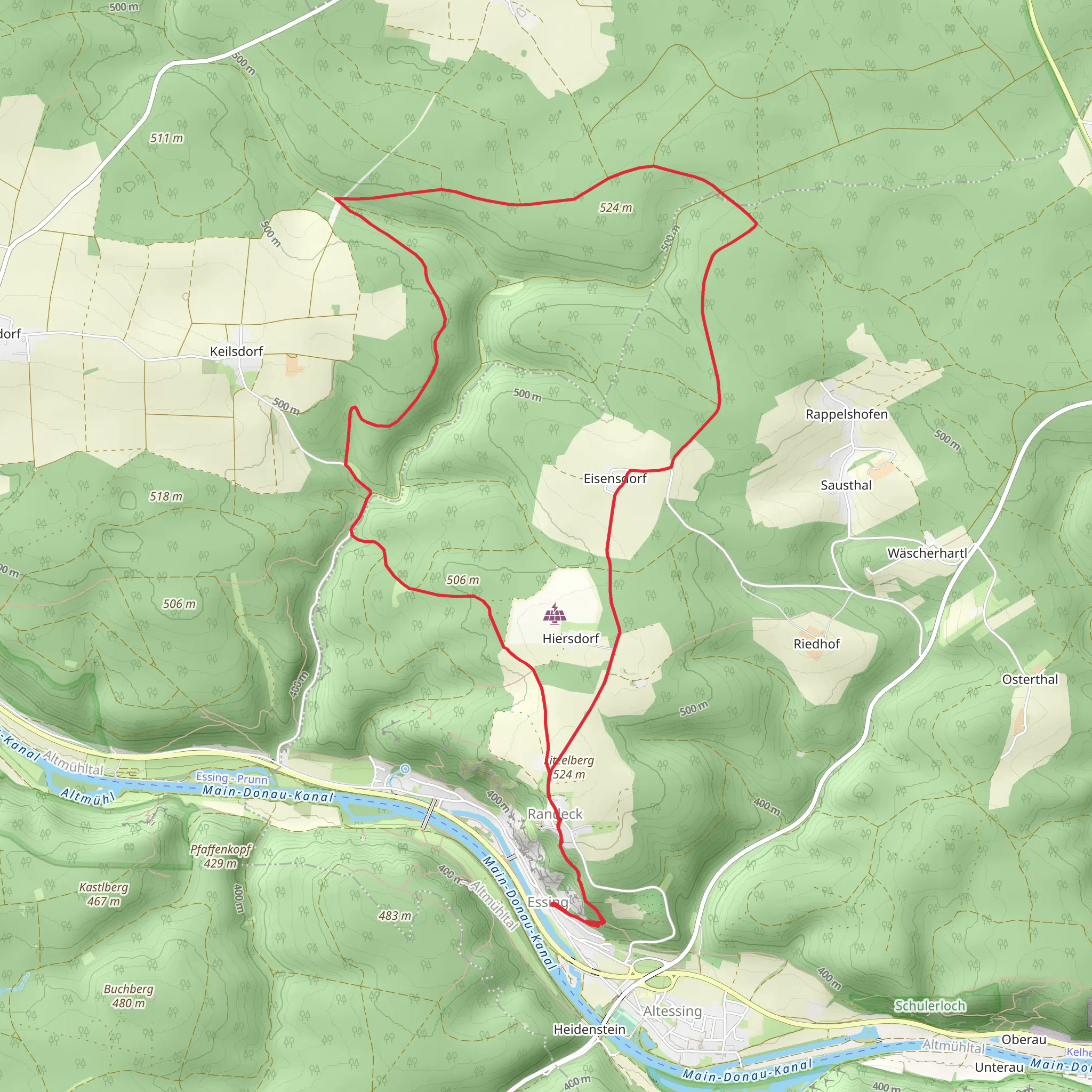 Rundweg 6 and 19 Loop mobile static map
