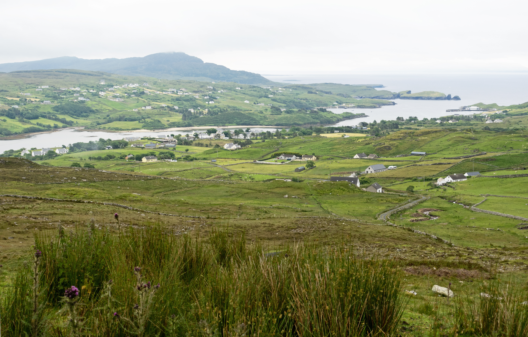 An image depicting the trail Sliabh Liag Pilgrim Path and its surrounding area.
