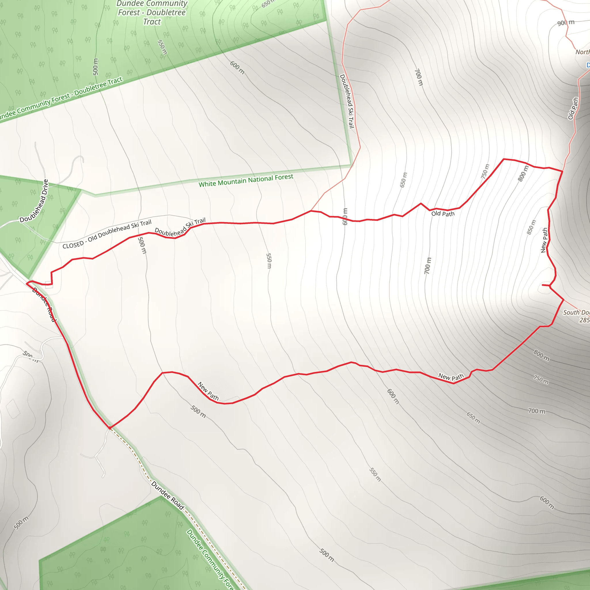 South Doublehead Loop Trail mobile static map