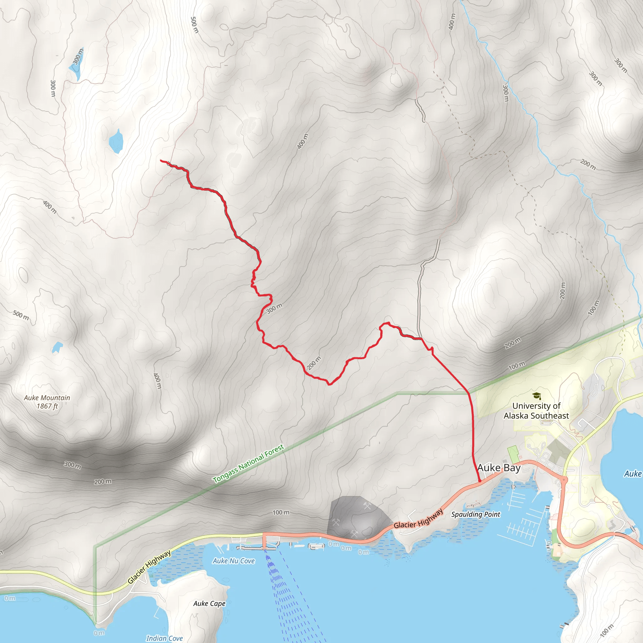 Spaulding Meadows Trail mobile static map