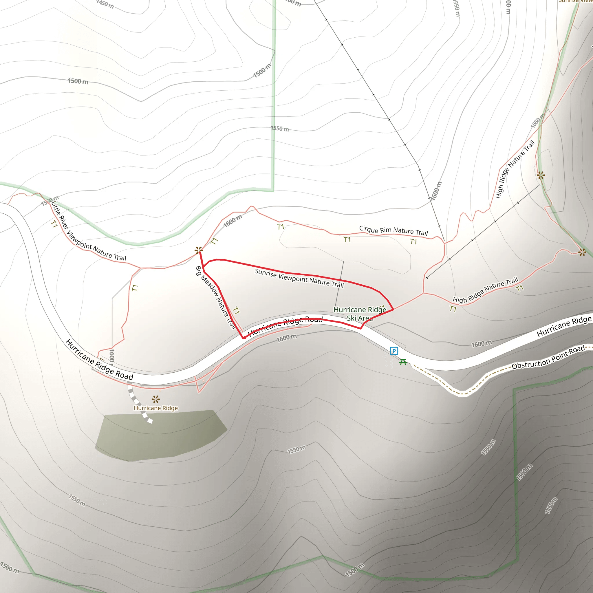Sunrise Viewpoint Nature Loop Trail mobile static map