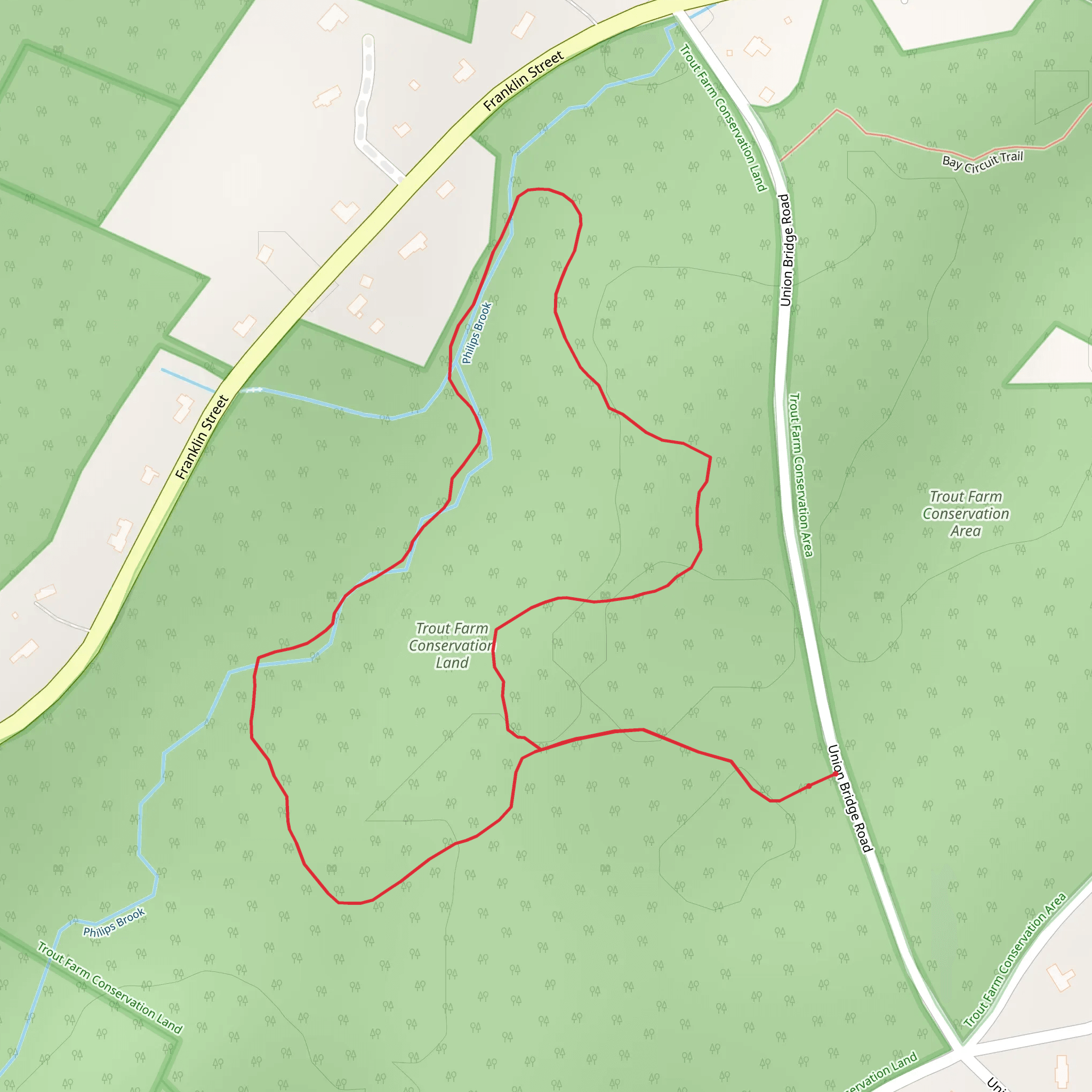 Philip's Brook Circle mobile static map