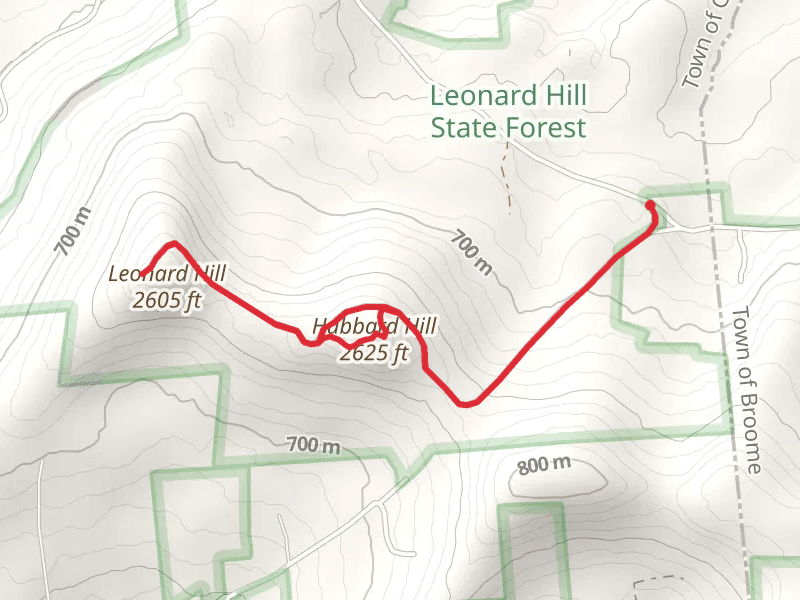Leonard Hill and Hubbard Hill Trail