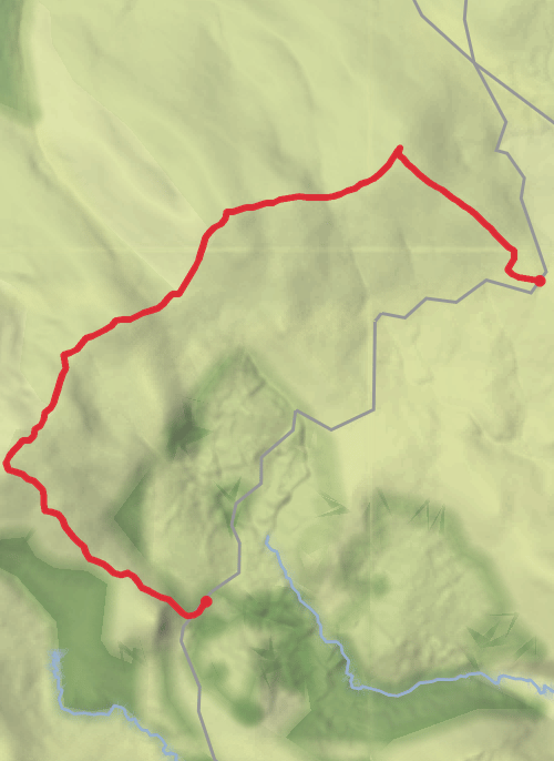 Hike: carrigvore - Gravate - Duff - Mullaghcreavaun east top mobile static map