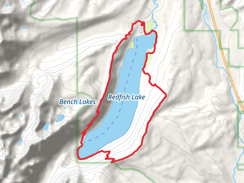 Redfish Lake Loop via Redfish Creek-Baron Creek Trail and Grand Mogul Trail