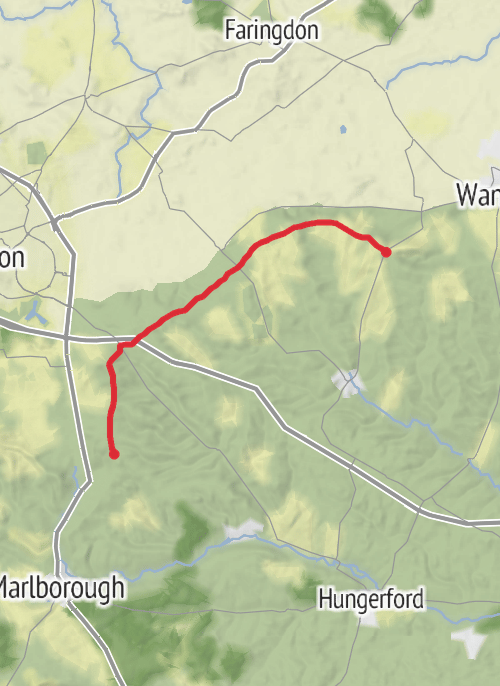 Hike from Aldbourne mobile static map