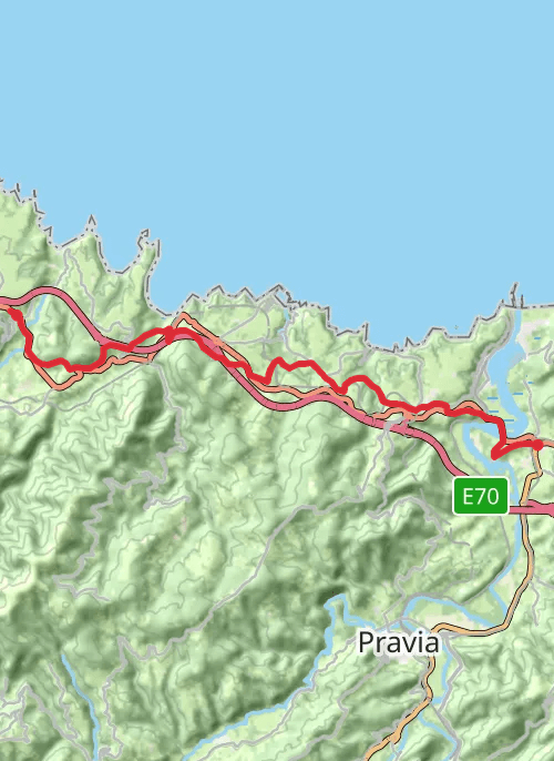 Soto del Barco to Soto de Luina mobile static map
