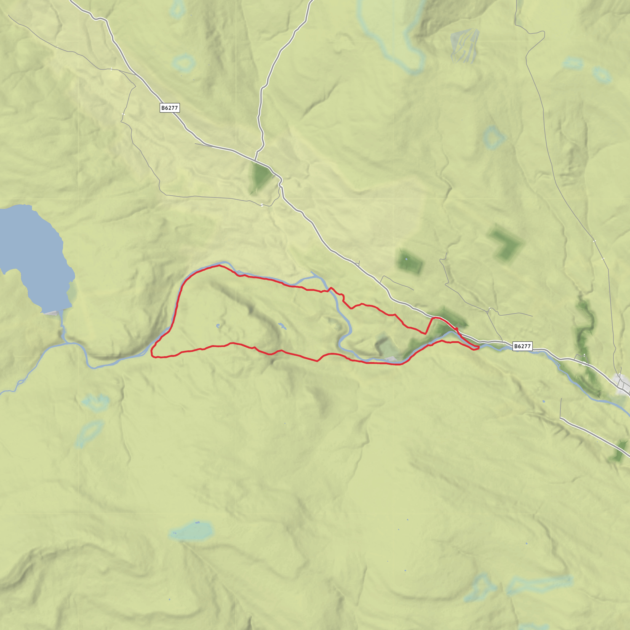 High Force, Birk Rigg, Merrygill and Low Knott Loop mobile static map