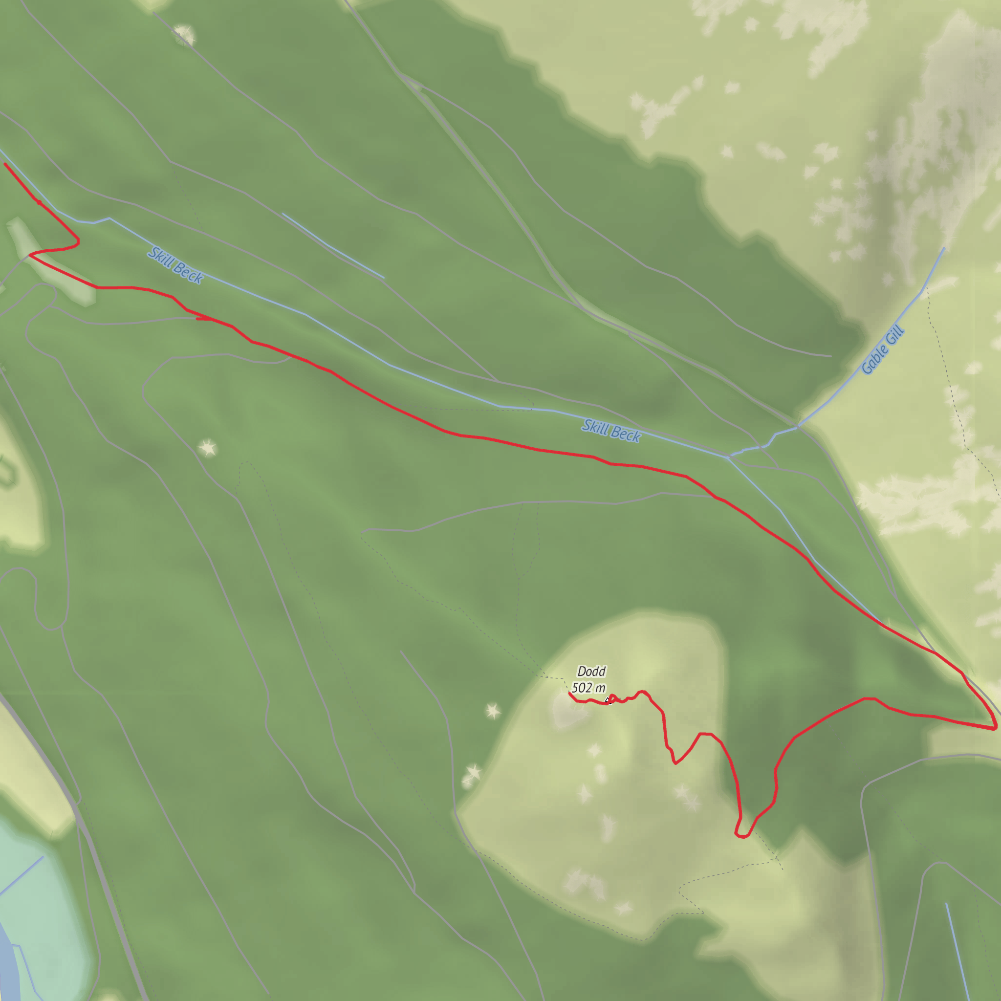 Dodd Out and Back mobile static map
