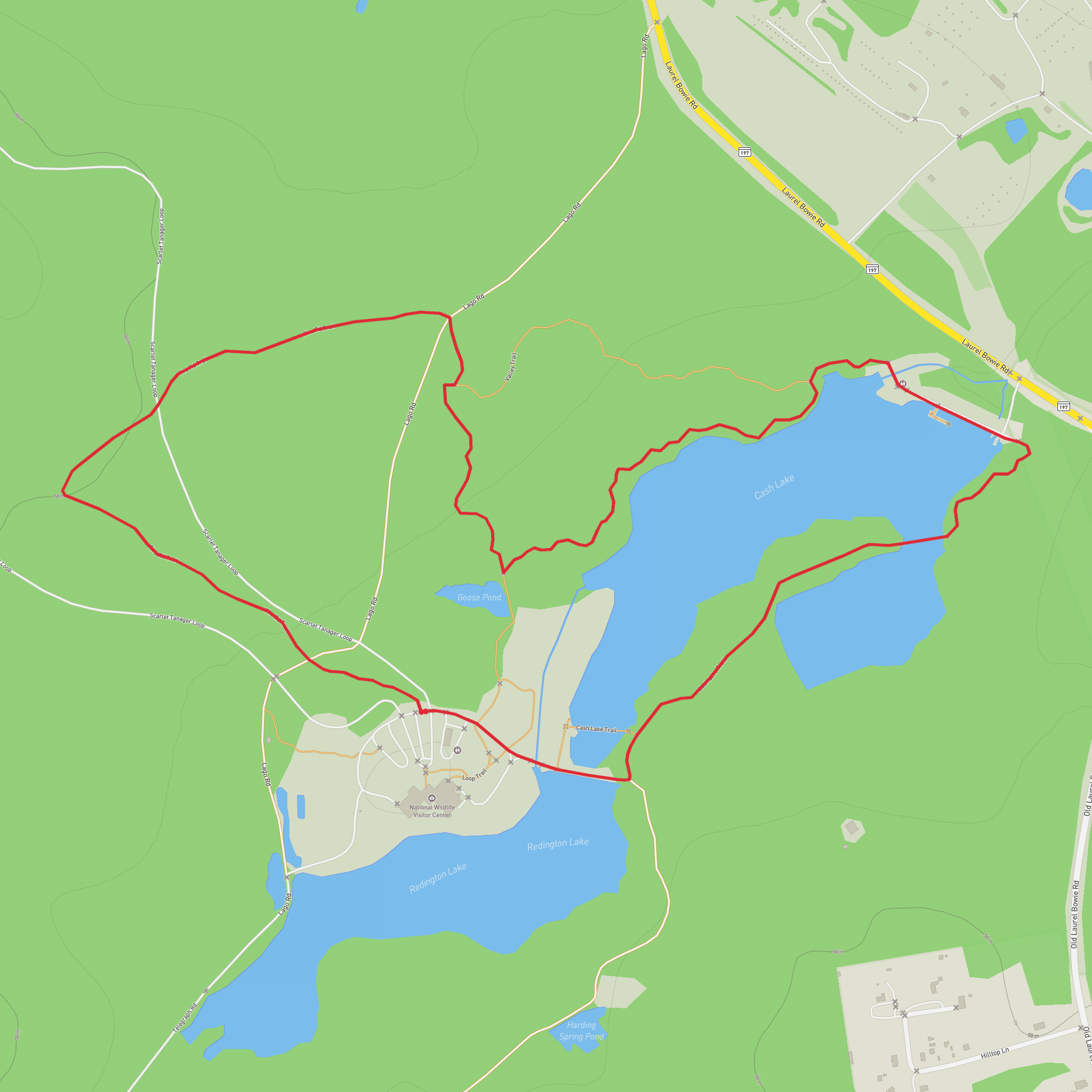 Fire Road and Cash Lake Long Loop mobile static map