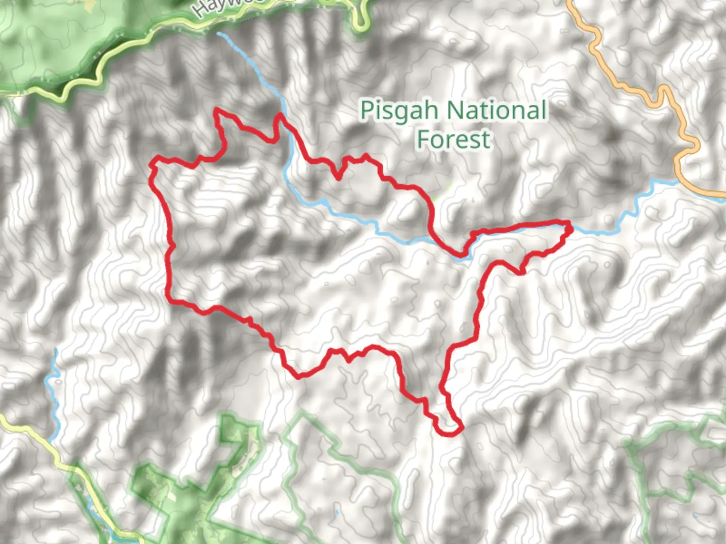 An image depicting the trail Davidson River, Pilot Mountain and Chestnut Mountain via Art Loeb TrailLoop and its surrounding area.