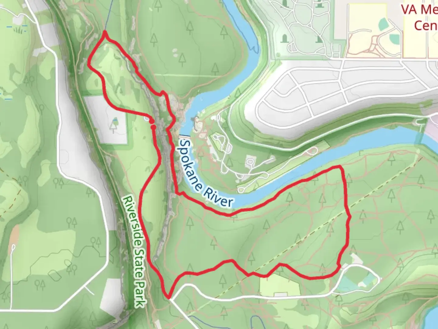 An image depicting the trail Centennial and Trail 25 Loop and its surrounding area.