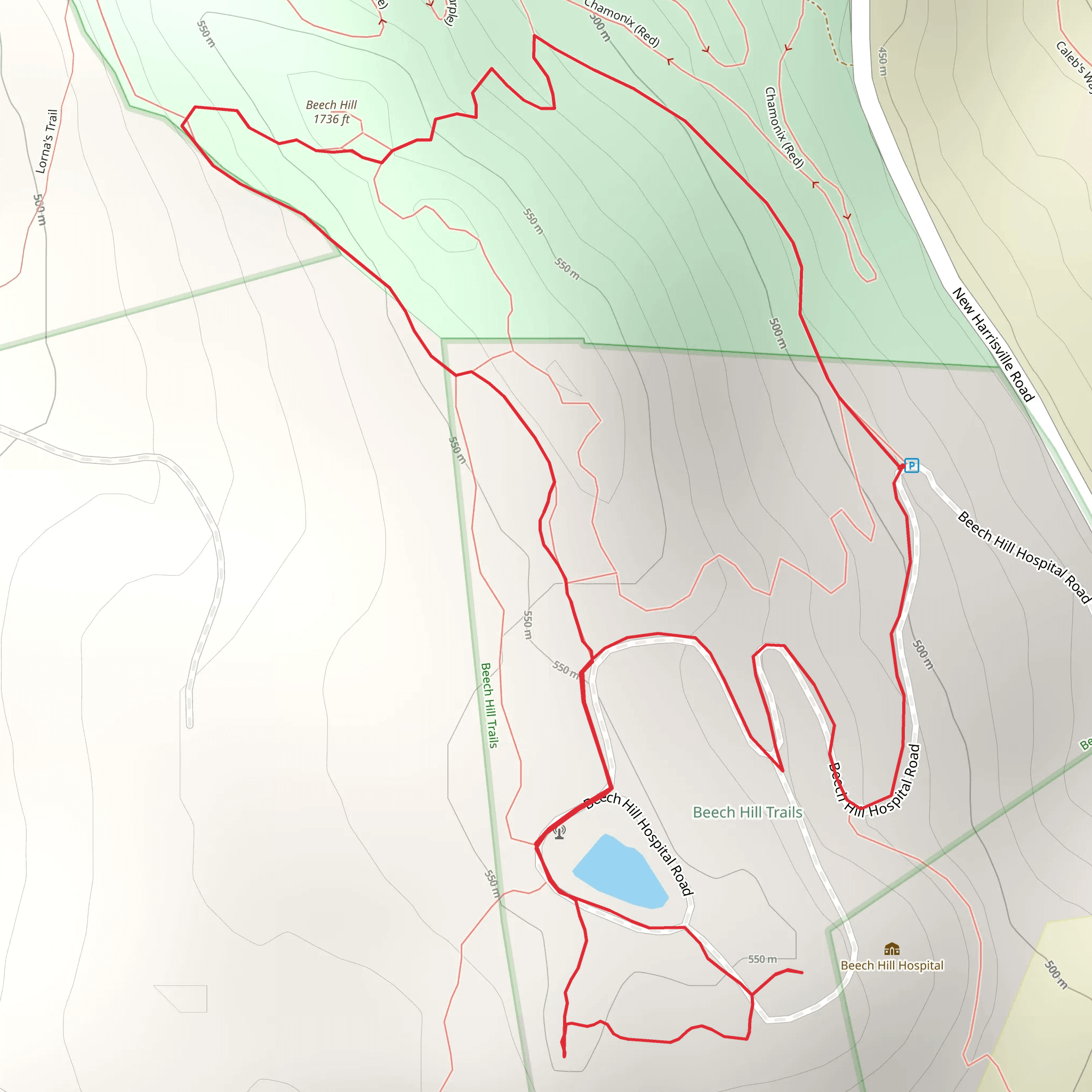 Beech Hill Loop mobile static map