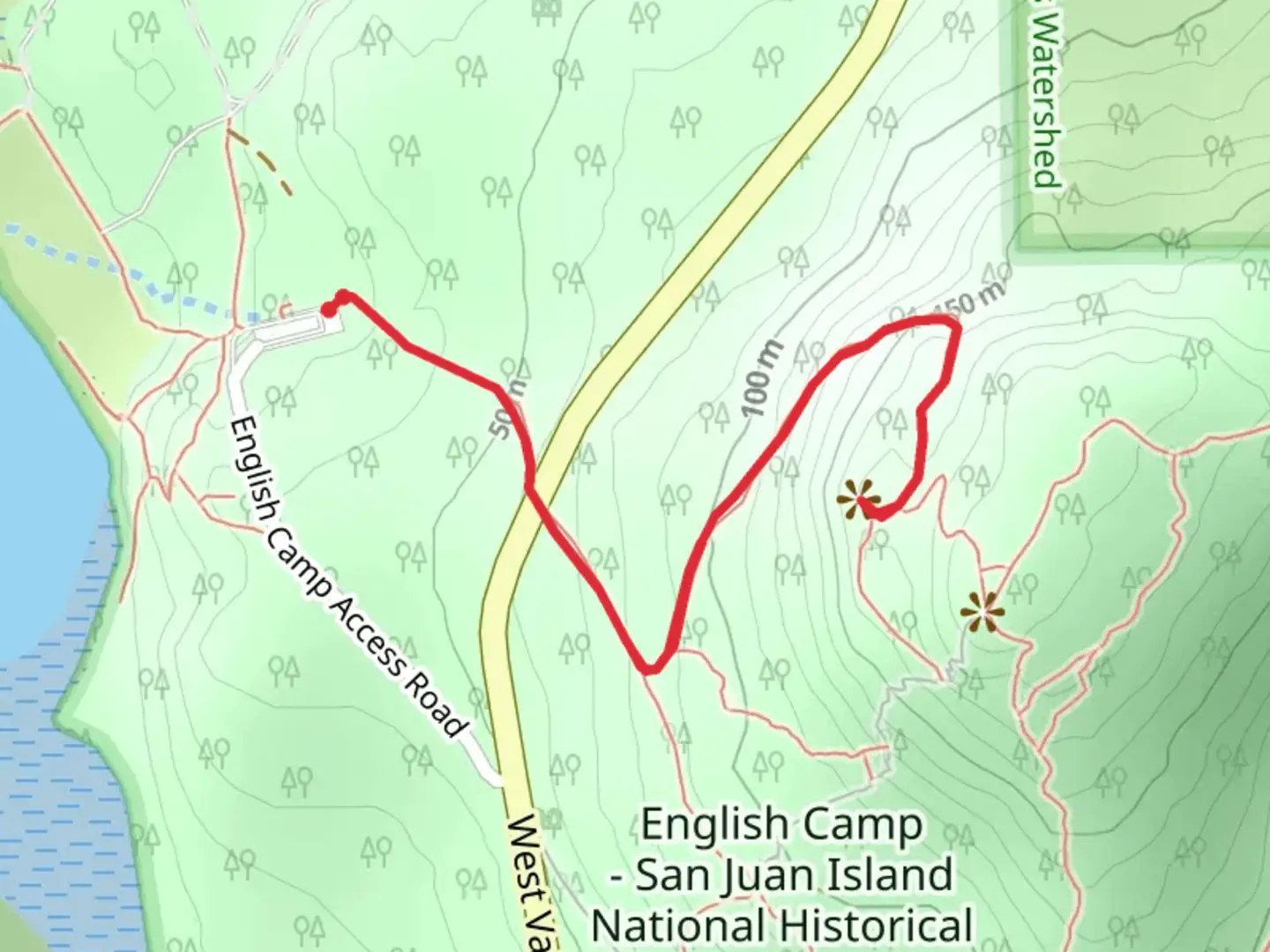 An image depicting the trail Young Hill Viewpoint and its surrounding area.