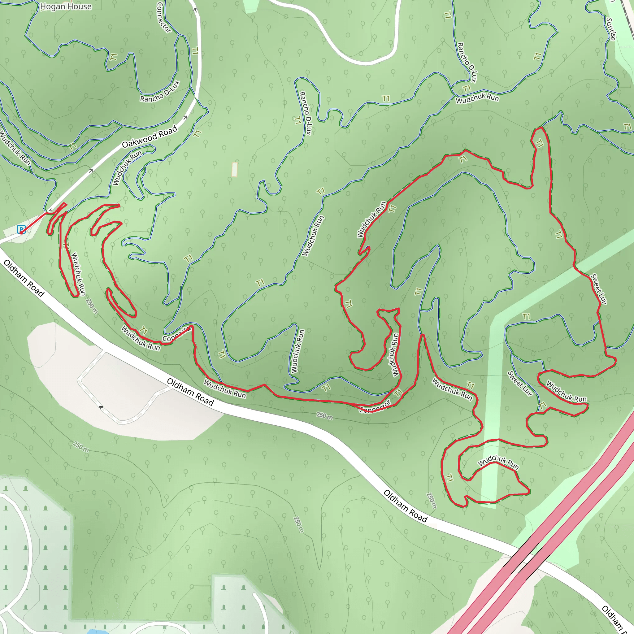 Wudchuck Run Loop mobile static map
