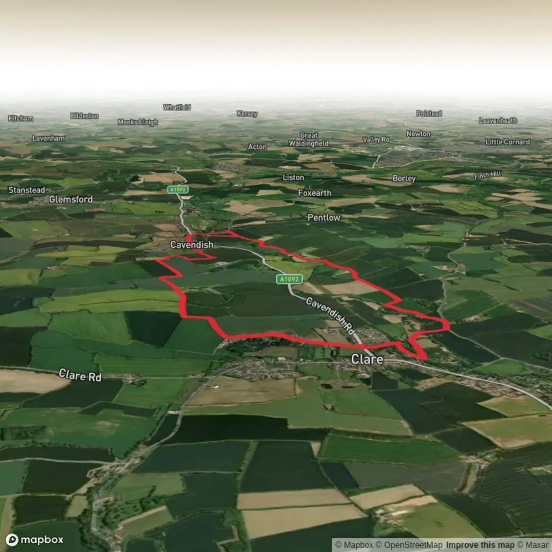 An image depicting the trail Clare Cavendish circular and its surrounding area.