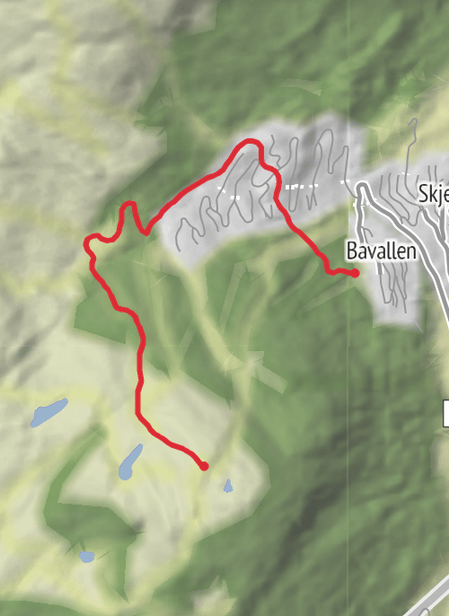 Hike from Skulestadmo mobile static map