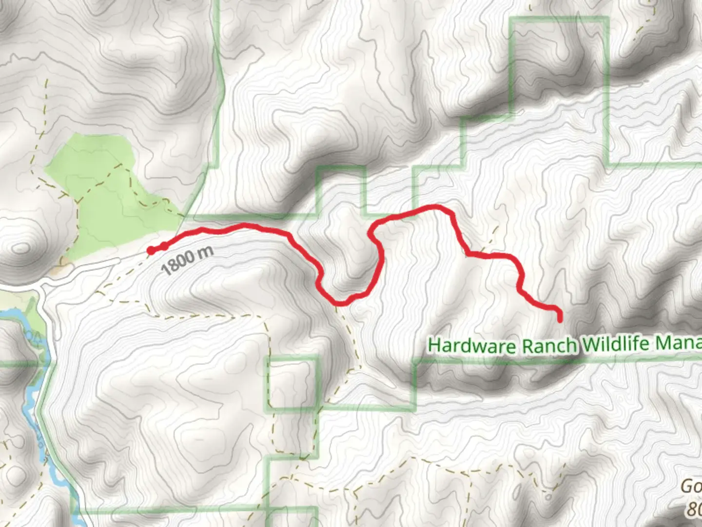 An image depicting the trail Curtis Creek and Spring Creek and its surrounding area.