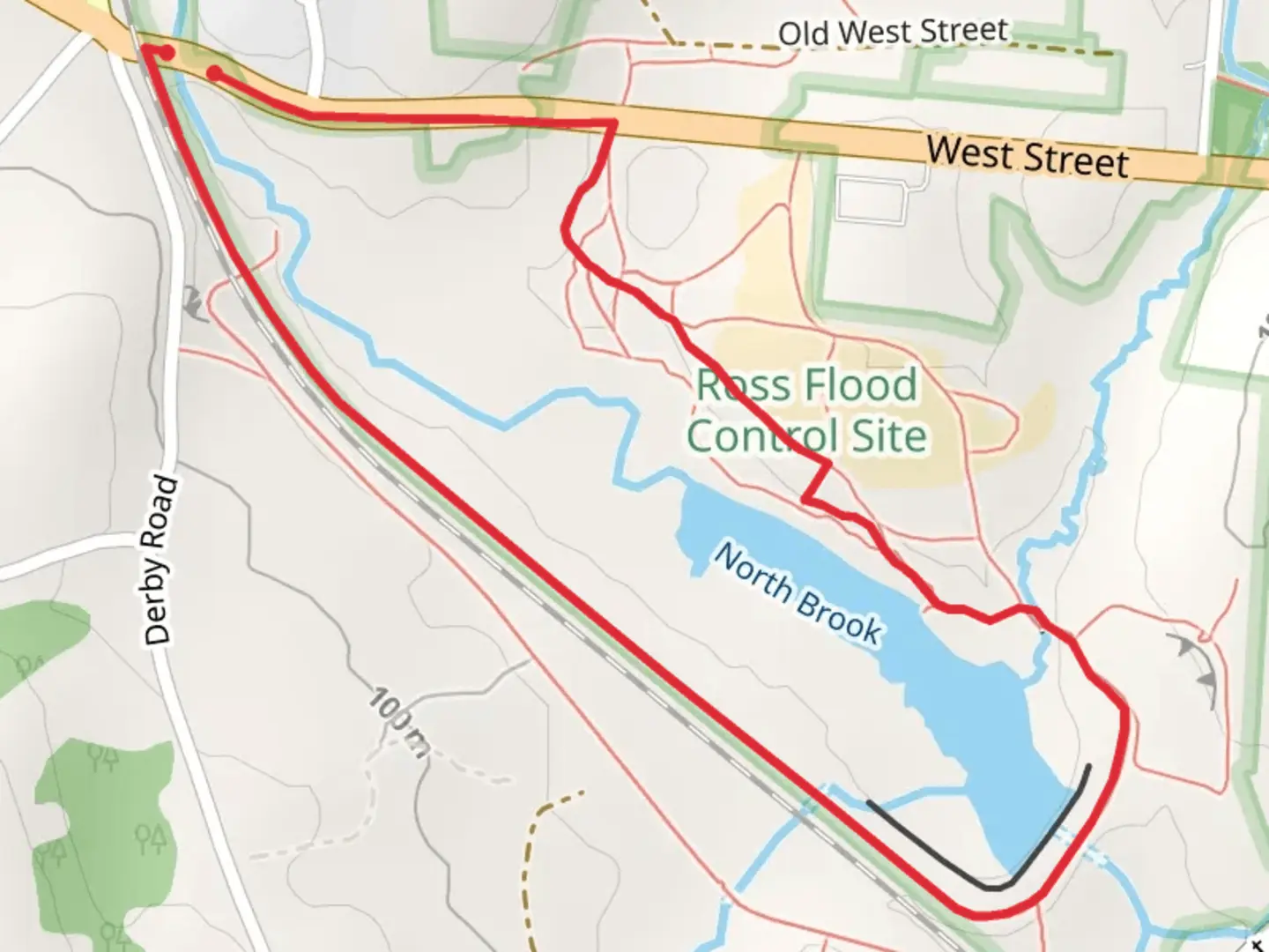 An image depicting the trail North Brook Loop and its surrounding area.