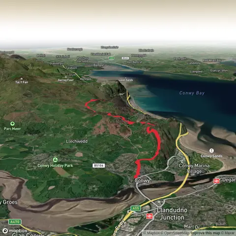 Penmaenmawr to Conwy castle