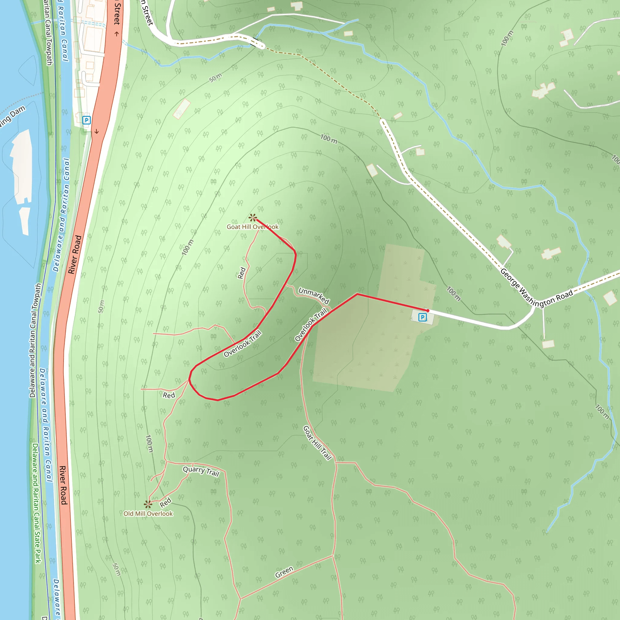 Overlook Trail mobile static map