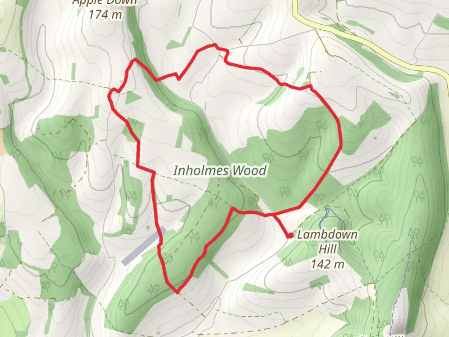 An image depicting the trail Up and East Marden Loop and its surrounding area.