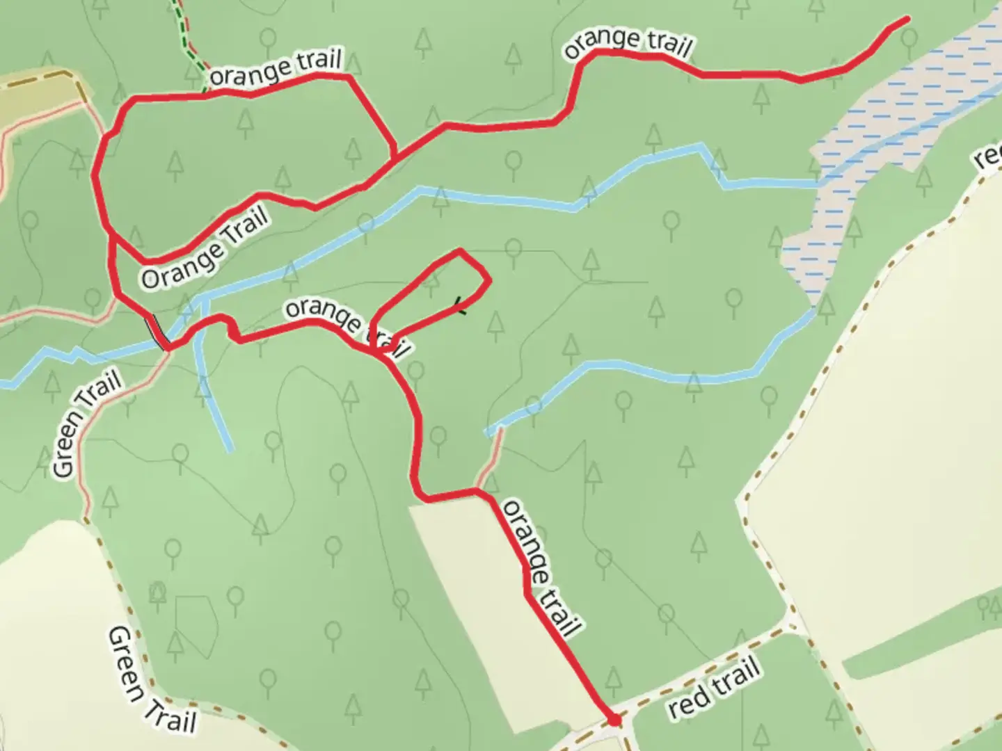 An image depicting the trail Orange Trail and its surrounding area.