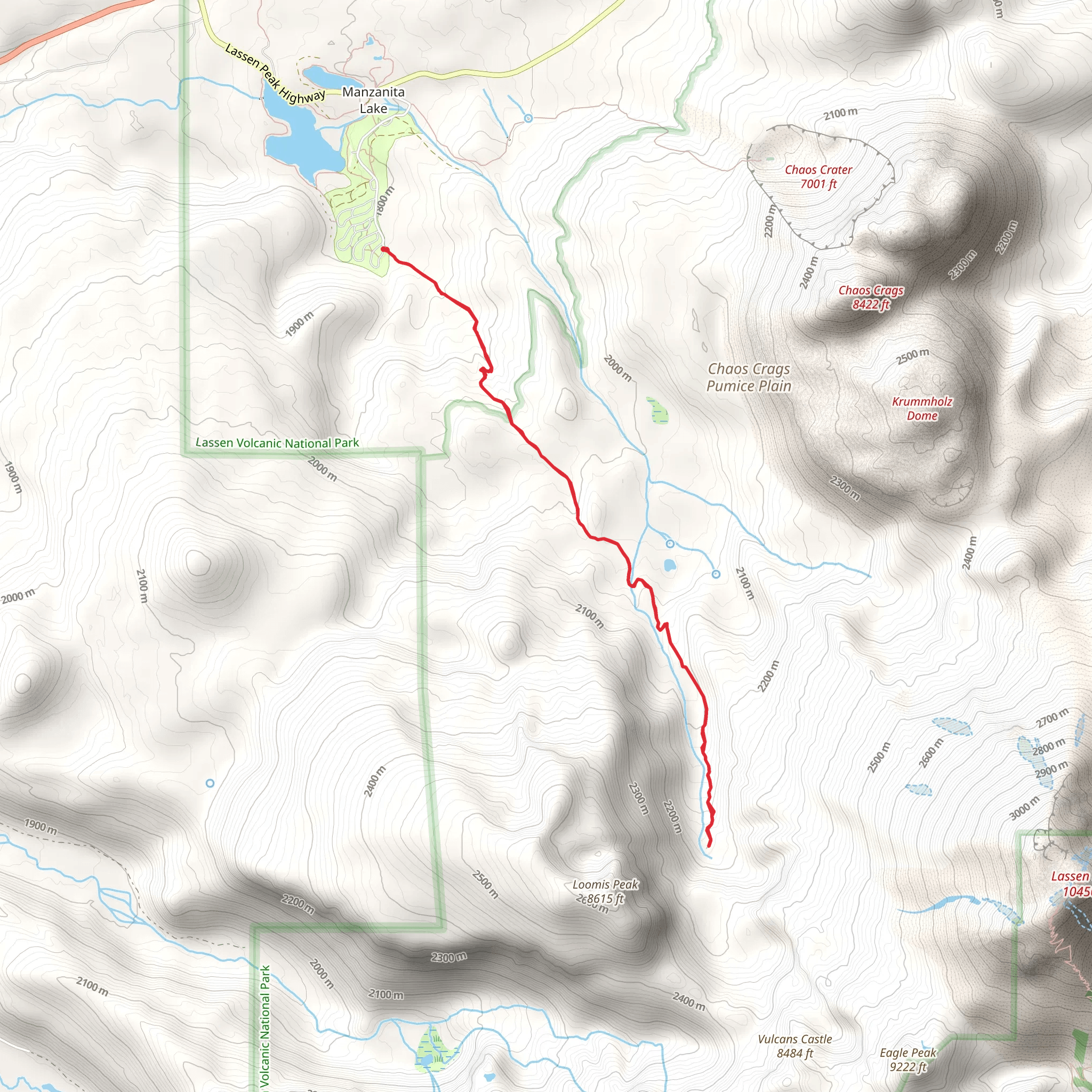 Manzanita Creek Trail mobile static map