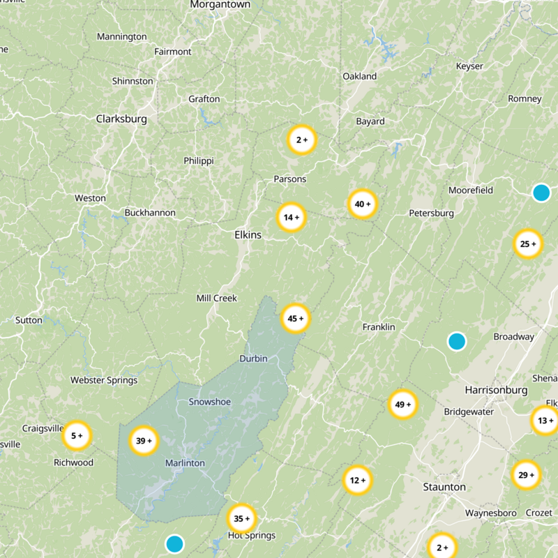 Pocahontas County Static Map