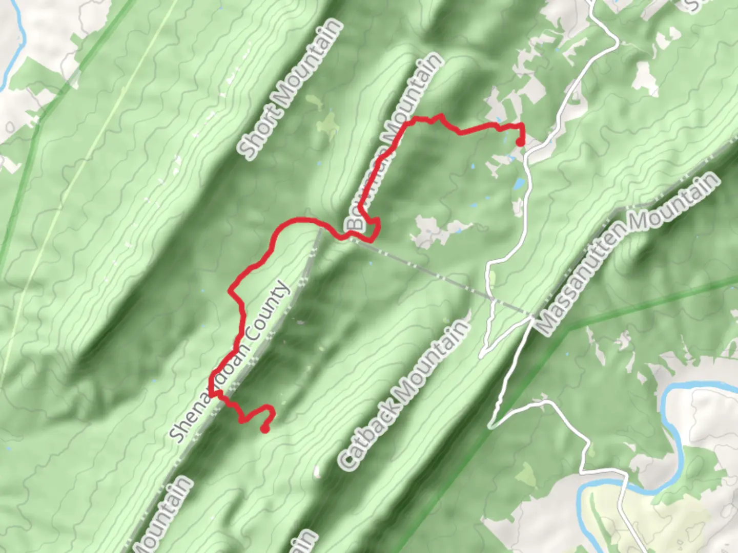 An image depicting the trail Moreland Gap and its surrounding area.