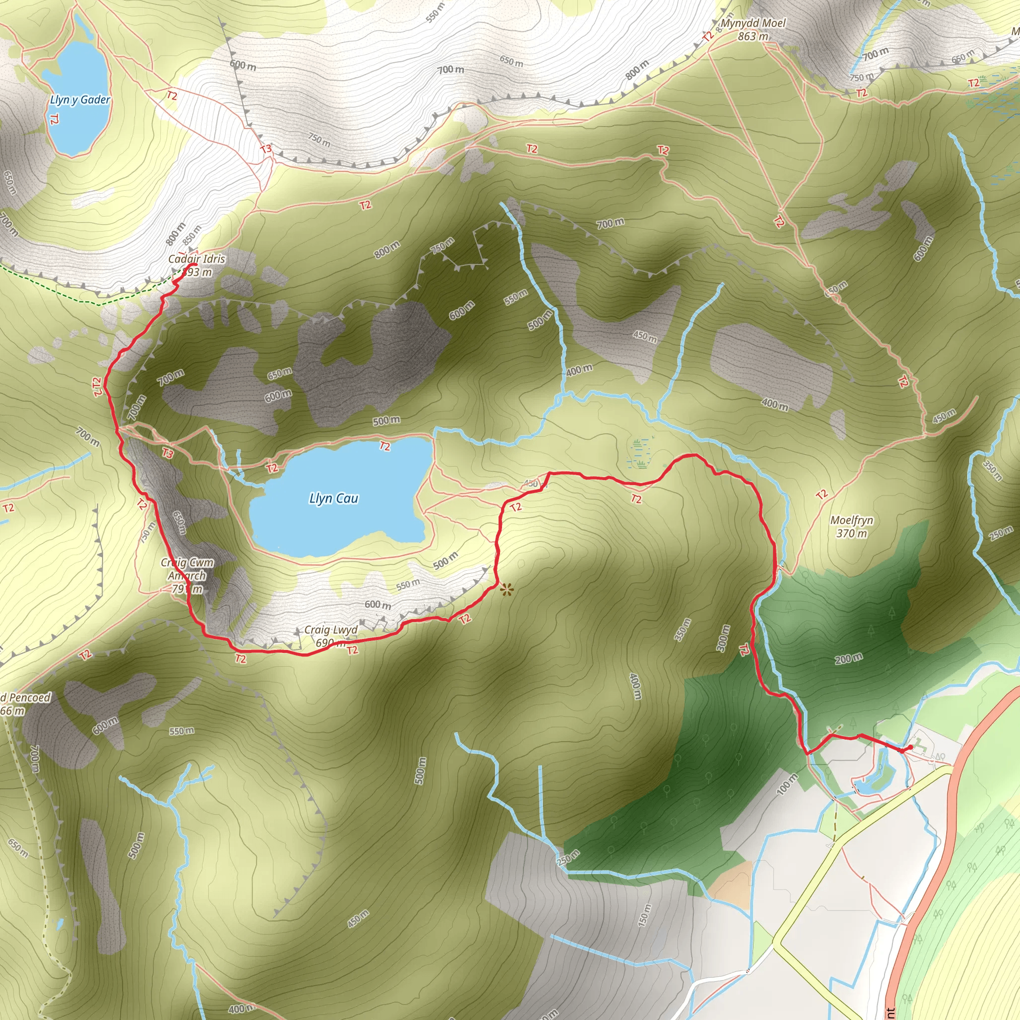 Minffordd Path to Cader Idris mobile static map