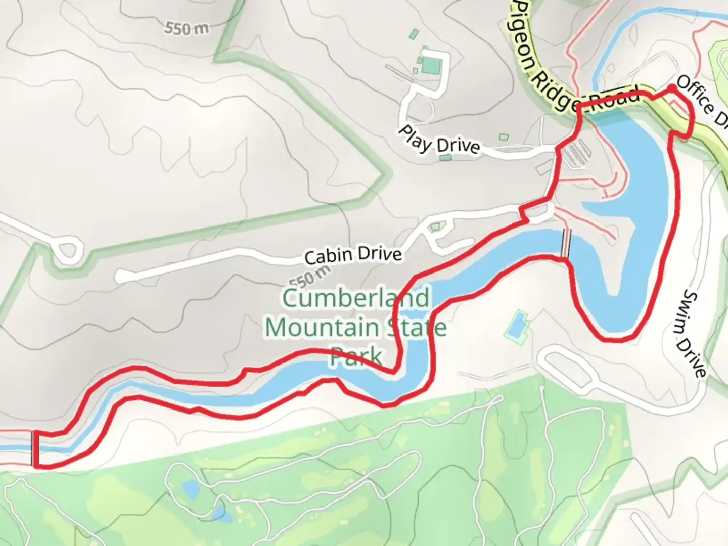 An image depicting the trail Byrd Lake Loop - Short and its surrounding area.