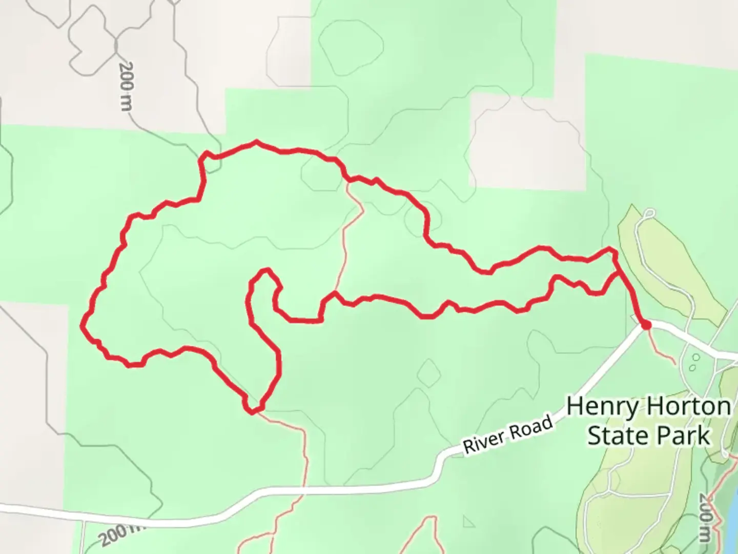 An image depicting the trail Group Campground Loop and its surrounding area.