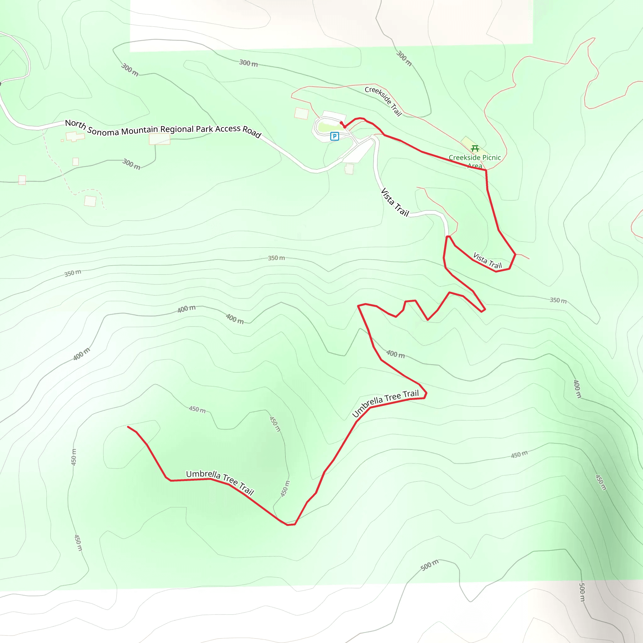 Umbrella Tree Trail mobile static map