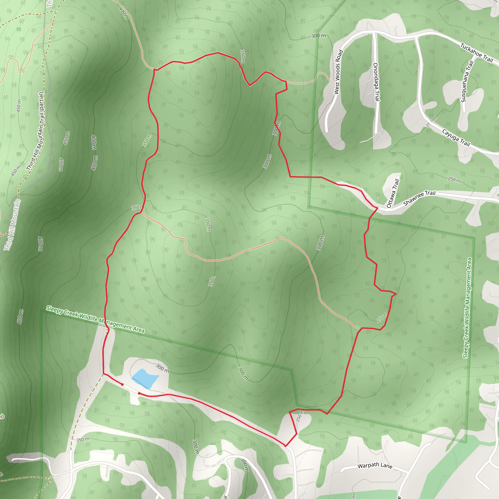 Winter Camp Trail mobile static map