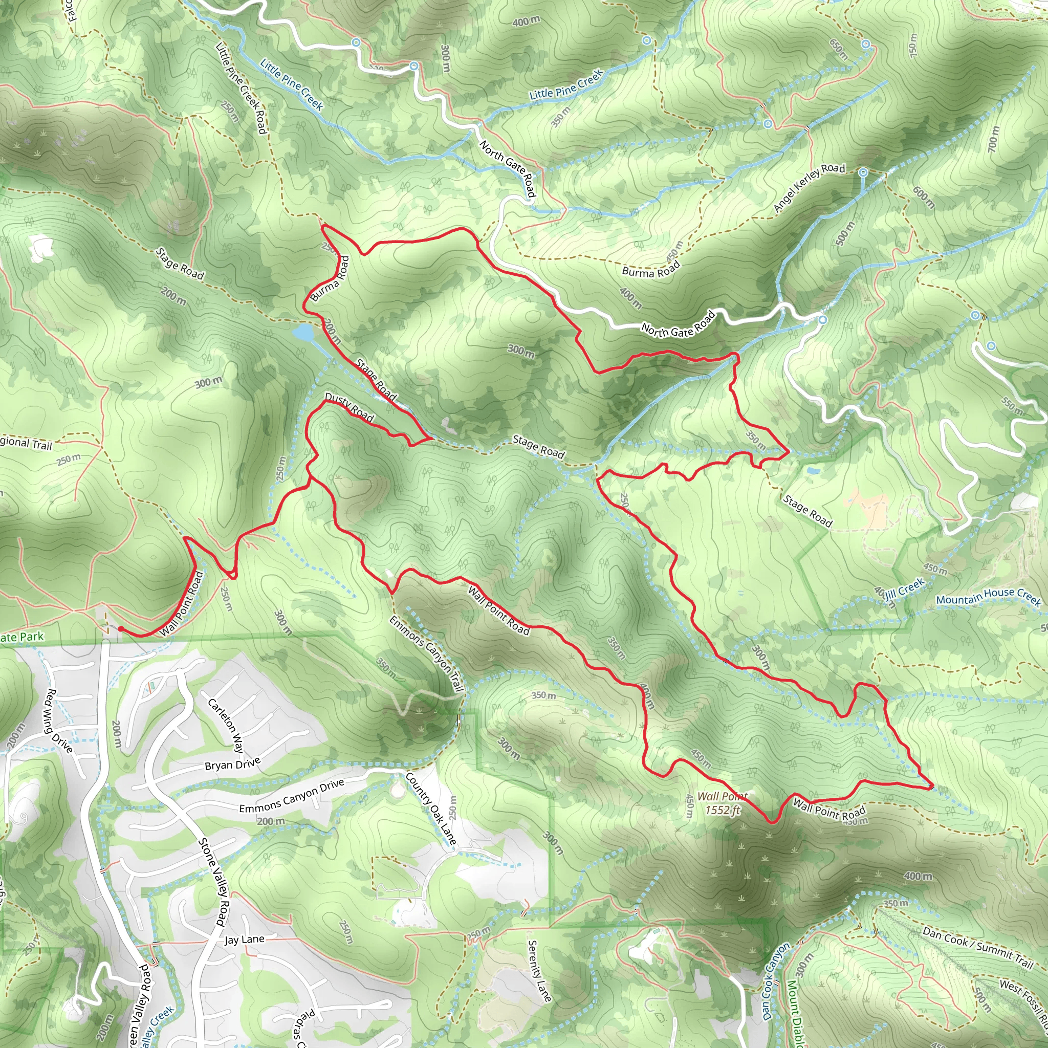 ADT California and Buckeye Loop Trail mobile static map