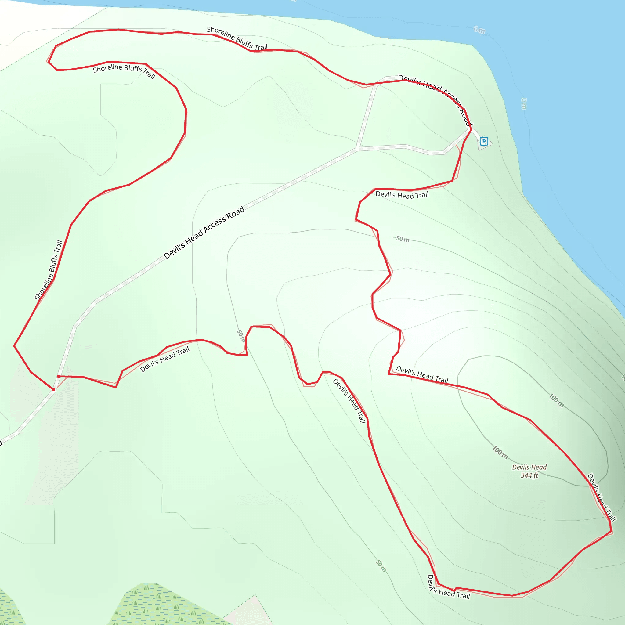 Devils Head Loop mobile static map