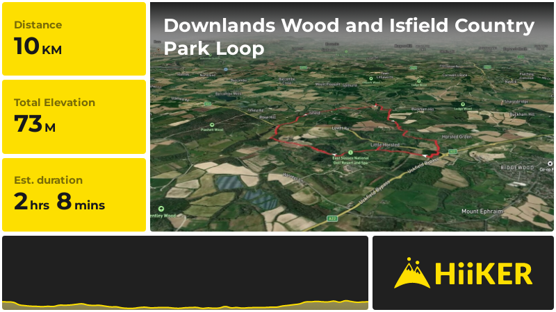 Downlands Wood and Isfield Country Park Loop | East Sussex | England