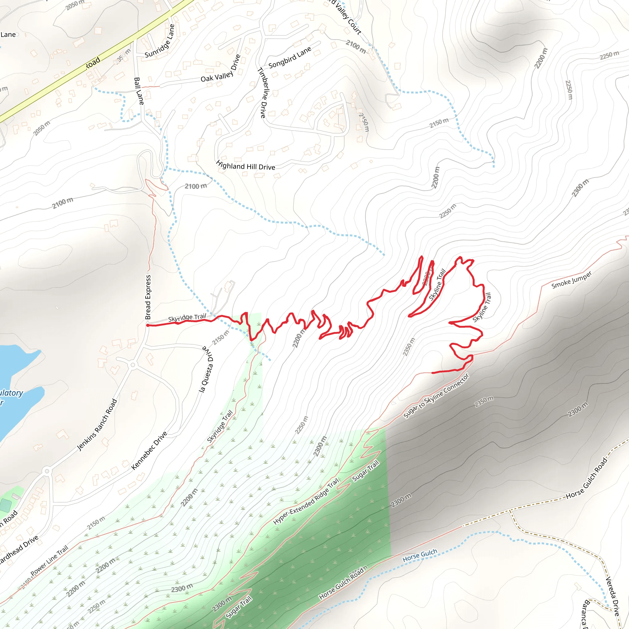 Skyridge and Skyline Trail mobile static map